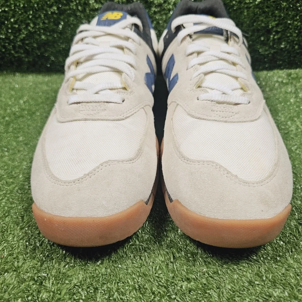 New Balance 574 Court Sea Salt Navy Athletic Casual Sneakers Mens Size 14
